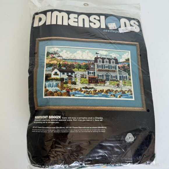 1989 Dimensions Needlepoint Kit Nantucket Breeze #2359 By Charles Wysocki - Picture 1 of 4